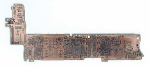 Board with solder mask removed