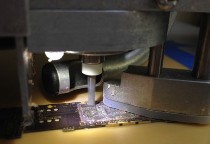 Close-up of milling Process